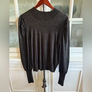 NWT Evereve Leslie Lurex Puff Pullover